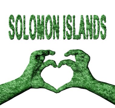Solomon Adaları Yeşil Yürekli Eller ve Doğa Tarzında Ülke Adı