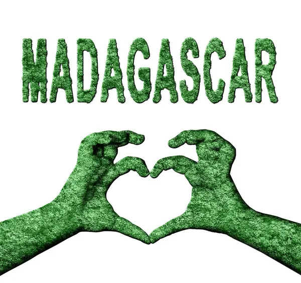Madagaskar Yeşil Yürekli Eller ve Doğa Biçimli Ülke Adı
