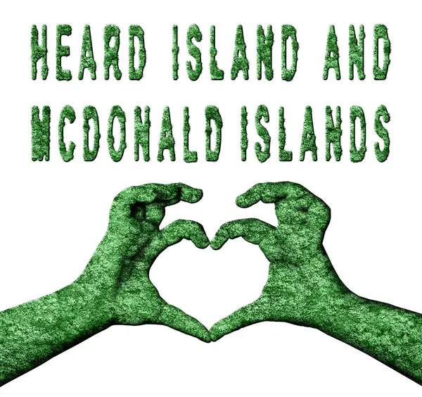 Heard Island ve McDonald Adaları Yeşil Kalp Elleri ve Doğa Tarzı Ülke Adı