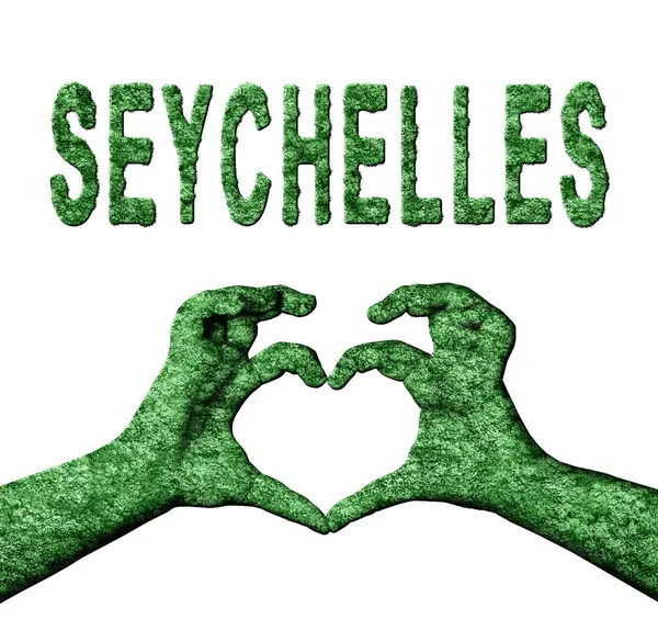 Seyşeller Yeşil Yürekli Eller ve Doğa Biçimli Ülke Adı