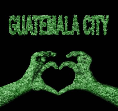 Guatemala Şehri Kalbi Doğa Elleri Sembolü