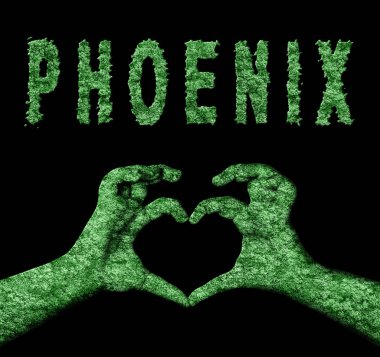 Phoenix Kalp Eller Doğa Sembolü