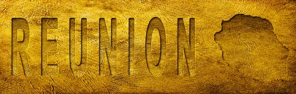 Grunge Altın Dokusu Üzerine Yeniden Birleştirme Haritası ve Metni