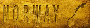 Norveç Grunge Altın Dokusu Haritası ve Metni