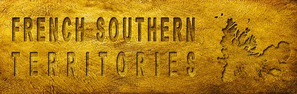 Fransız Güney Bölgeleri Grunge Altın Doku Haritası ve Metni