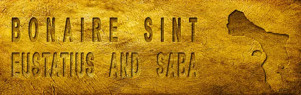 Hollanda Karayipleri Grunge Altın Dokusu Haritası ve Metni