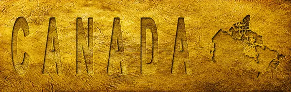 Kanada Grunge Altın Dokusu Haritası ve Metni