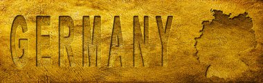 Almanya Grunge Altın Dokusu Haritası ve Metni