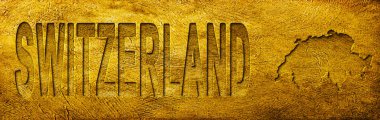 İsviçre Grunge Altın Dokusu Haritası ve Metni