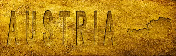 Avusturya Grunge Altın Dokusu Haritası ve Metni