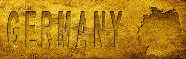 Almanya Grunge Altın Dokusu Haritası ve Metni