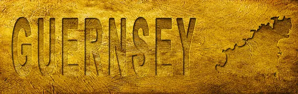 Guernsey Grunge Altın Doku Haritası ve Metni