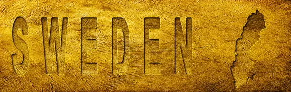 İsveç Grunge Altın Dokusu Haritası ve Metni