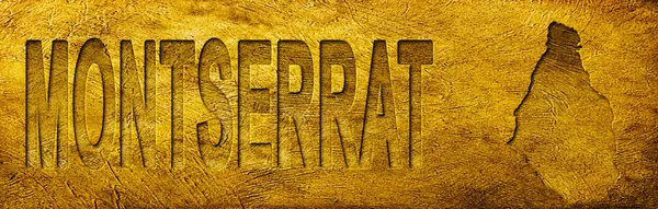 Montserrat Grunge Altın Dokusu Haritası ve Metni