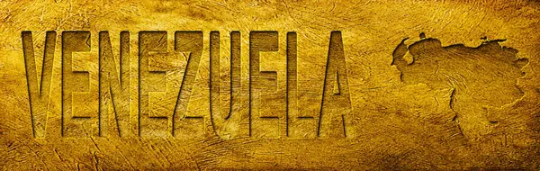 Venezuela Grunge Altın Doku Haritası ve Metni
