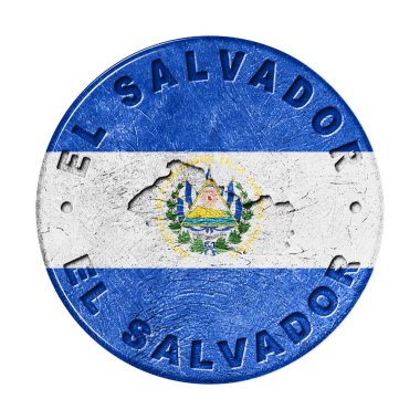 Haritalı El Salvador Bayrak Düğmesi, Retro Biçim