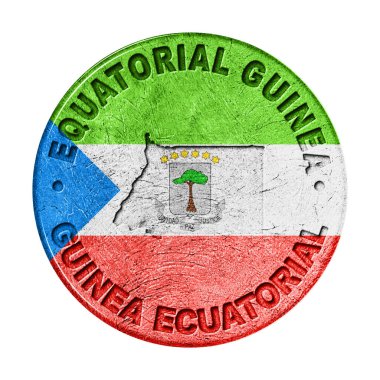 Ekvator Ginesi Haritalı Bayrak Düğmesi, Retro Biçimi