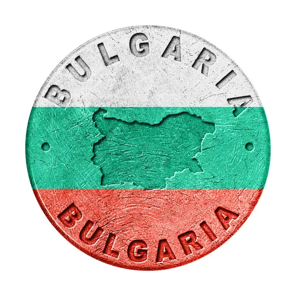 Bulgaristan Bayrak Düğmesi Harita, Retro Biçimli