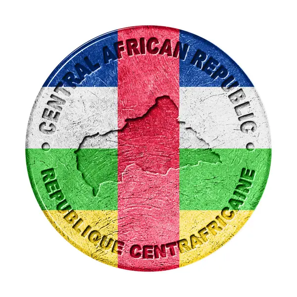 Haritalı Orta Afrika Cumhuriyeti Bayrak Düğmesi, Retro Biçimi