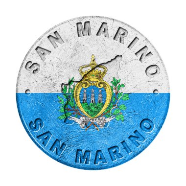 Haritalı San Marino Bayrak Düğmesi, Retro Stili