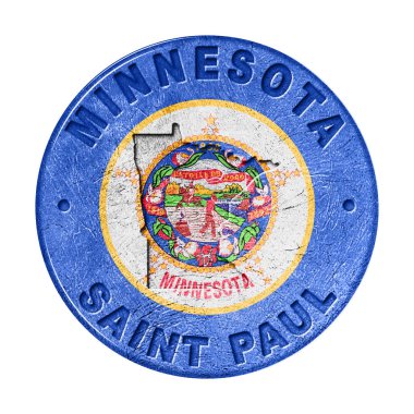 Haritalı Minnesota Bayrak Düğmesi, Retro Biçimi