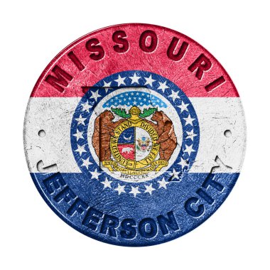 Haritalı Missouri Bayrak Düğmesi, Retro Biçimi
