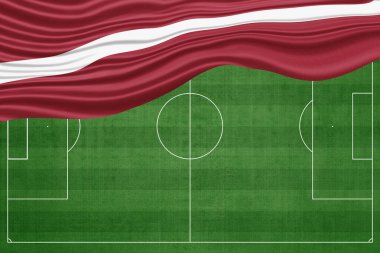 Letonya Futbol Sahasında Bayrak, Ulusal Futbol
