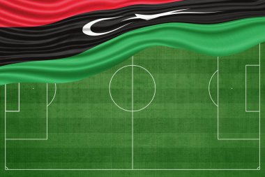 Ulusal Futbol Sahasında Libya Bayrağı