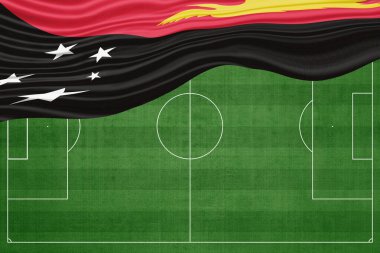 Papua Ulusal Futbol Sahasında Yeni Gine Bayrağı