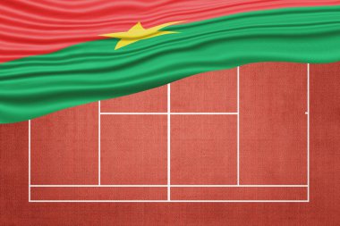Clay Tenis Sahasında Burkina Faso Bayrağı, Spor Sembolü