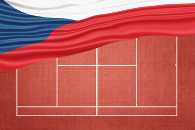 Clay Tenis Sahasında Çek Ağı Bayrağı, Spor Sembolü