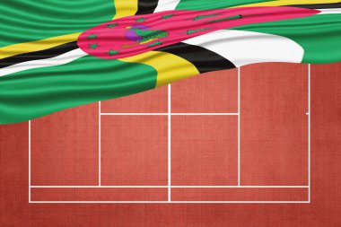 Clay Tenis Sahası 'nda Dominica Bayrağı, Spor Sembolü