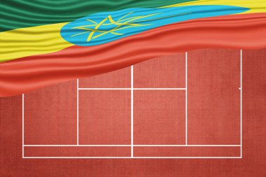 Clay Tenis Sahasında Etiyopya Bayrağı, Spor Sembolü