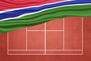 Clay Tenis Sahasında Gambiya Bayrağı, Spor Sembolü