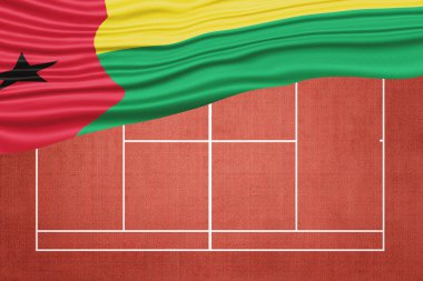 Clay Tenis Sahasında Gine Bissau Bayrağı, Spor Sembolü