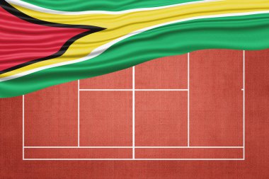 Clay Tenis Sahası 'nda Guyana Bayrağı, Spor Sembolü
