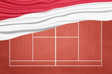 Clay Tenis Sahasında Endonezya Bayrağı, Spor Sembolü