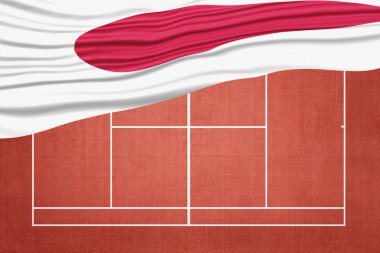 Japon Bayrağı Clay Tenis Sahasında, Spor Sembolü