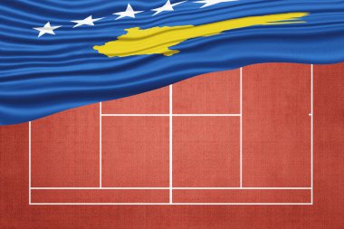 Kosova Bayrağı Clay Tenis Sahası ve Spor Sembolünde