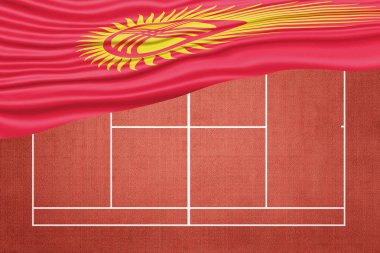 Clay Tenis Sahasında Kırgızistan Bayrağı, Spor Sembolü