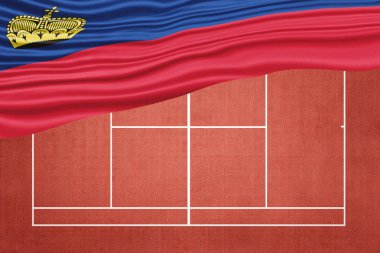 Clay Tenis Sahasında Lihtenştayn Bayrağı, Spor Sembolü