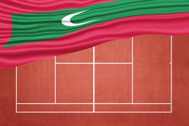 Clay Tenis Sahasında Maldivler Bayrağı, Spor Sembolü