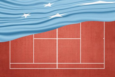 Clay Tenis Sahasında Mikronezya Bayrağı, Spor Sembolü