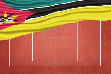Clay Tenis Sahasında Mozambik Bayrağı, Spor Sembolü