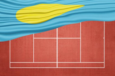Clay Tenis Sahasında Palau Bayrağı, Spor Sembolü