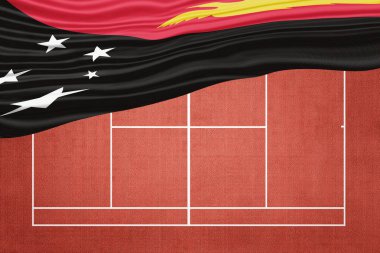 Papua Yeni Gine Bayrağı Clay Tenis Sahasında, Spor Sembolü