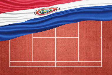 Clay Tenis Sahasında Paraguay Bayrağı, Spor Sembolü