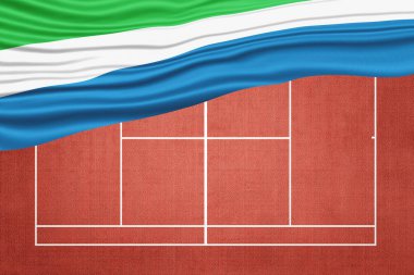 Clay Tenis Sahasında Sierra Leone Bayrağı, Spor Sembolü