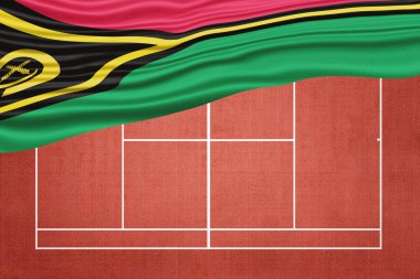 Vanuatu Bayrağı Clay Tenis Sahasında, Spor Sembolü