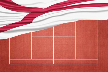 Clay Tenis Sahasında Alabama Bayrağı, Spor Sembolü